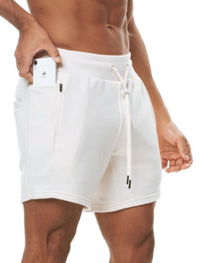 SHOPIQAT Sports Gym Men's Multi Pocket Hanging Towel Running Training Shorts - Premium from shopiqat - Just $7.900! Shop now at shopiqat